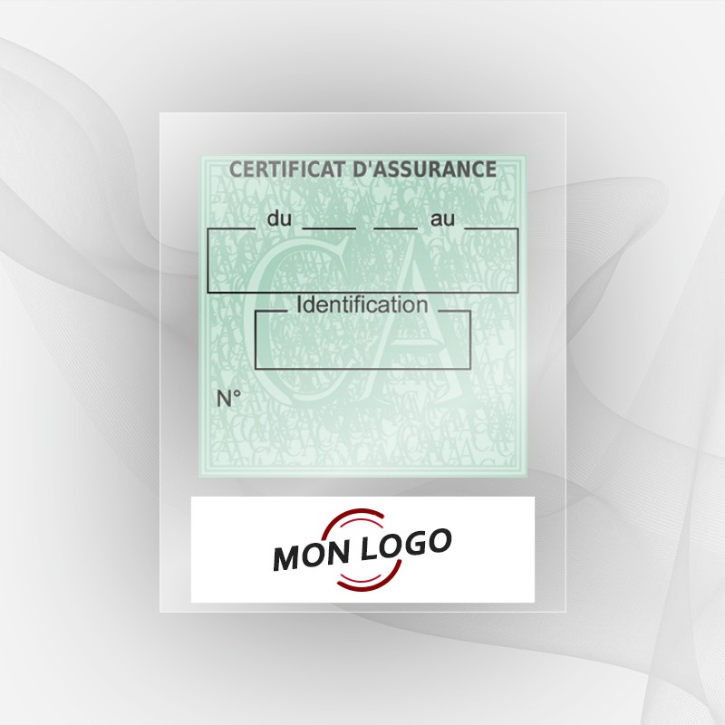 Porte vignette assurance Moto personnalisable
