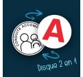 Pochette Adhésive + Disque Réversible A Jeune Conducteur - Conduite Accompagnée