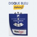 Disque Bleu Européen Adhésif Personnalisé