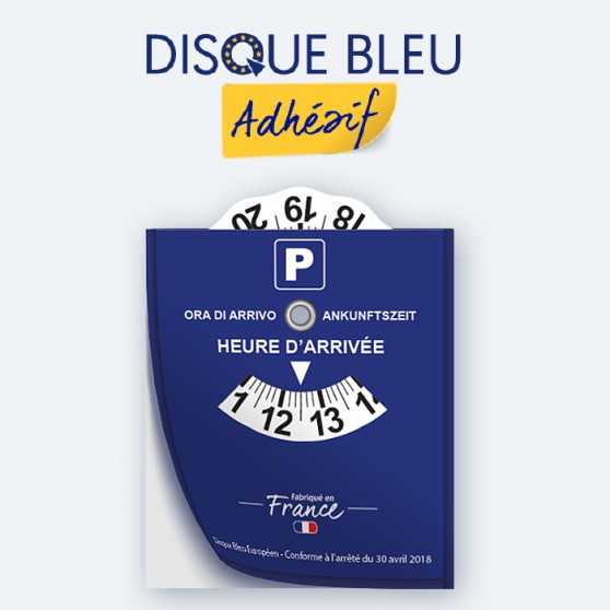 Disque de stationnement adhésif personnalisé 